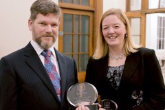 For K&C Angela Clare, Richard Macfarlane with trophies