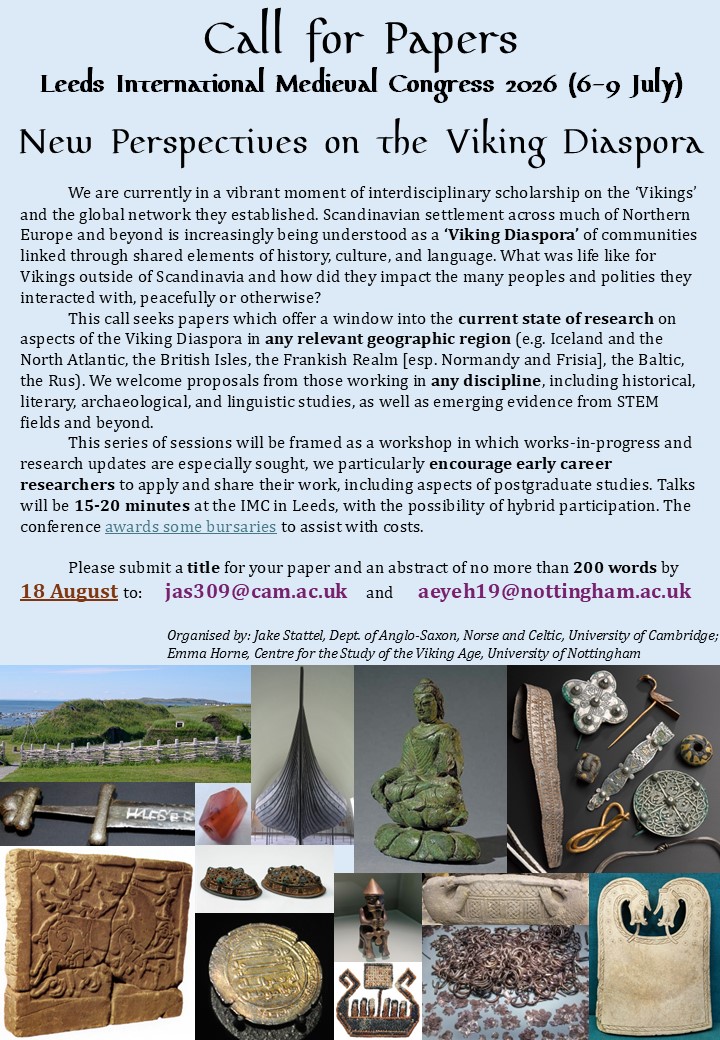 New Perspectives on the Viking Diaspora - CALL FOR PAPERS