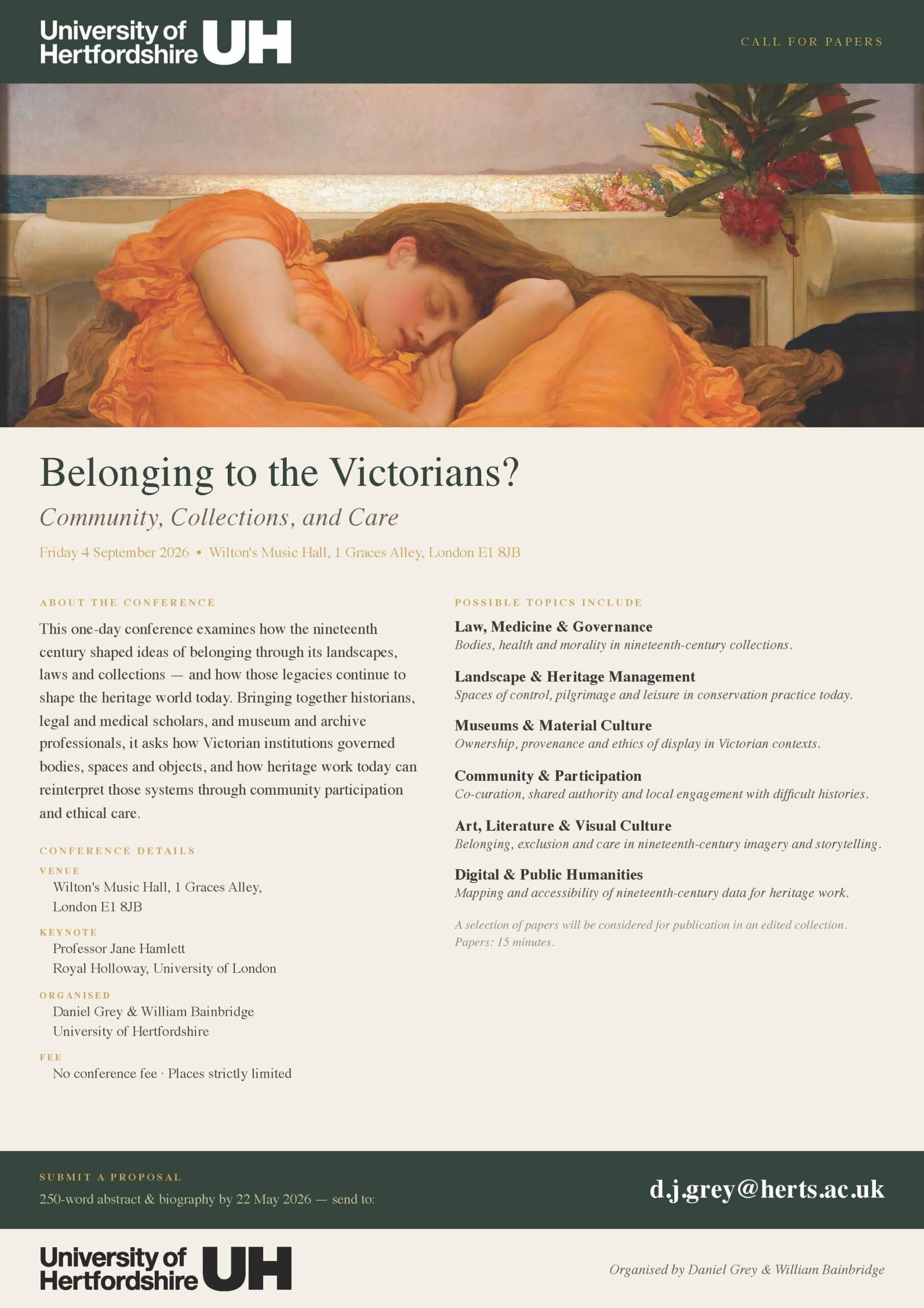 Belonging to the Victorians? Community, Collections, and Care - CALL FOR PAPERS