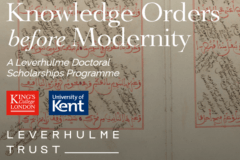 Knowledge Orders before Modernity MA Scholarships - CALL FOR APPLICATIONS