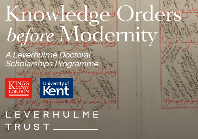 Knowledge Orders before Modernity MA Scholarships - CALL FOR APPLICATIONS