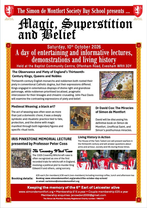 The Simon de Montford Society - Day School - OTHER EVENT