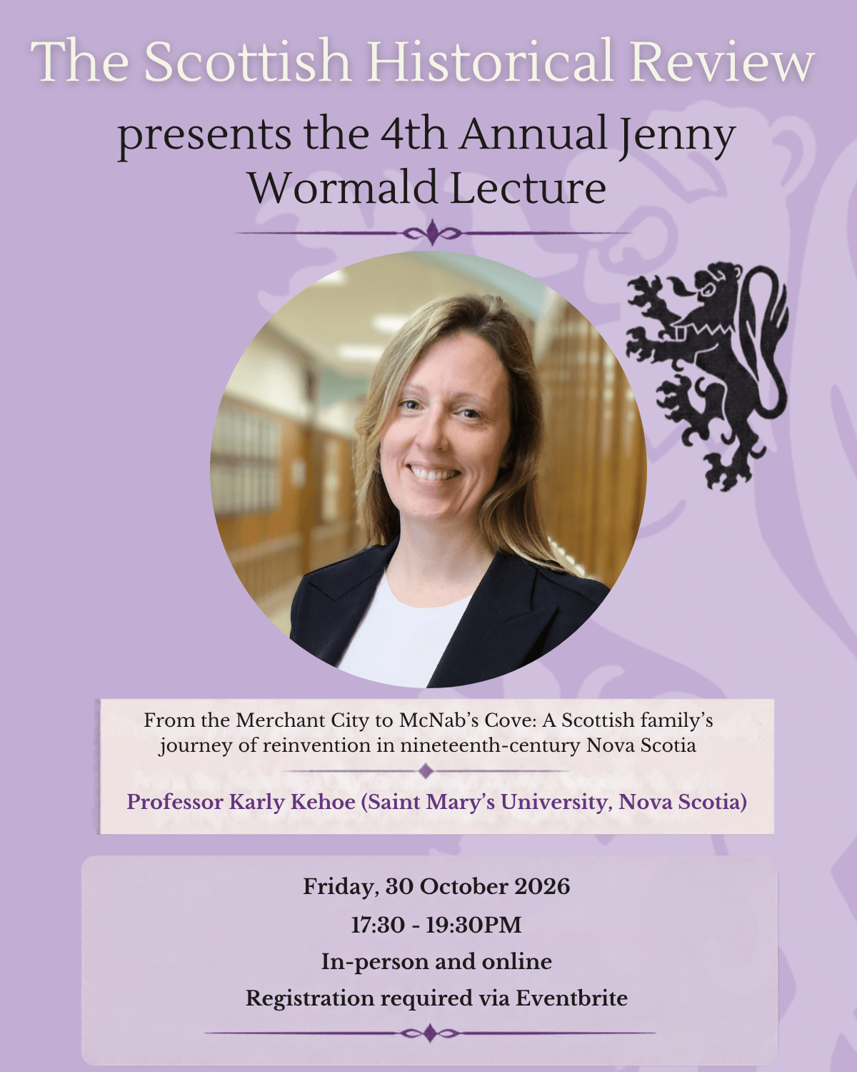 The Jenny Wormald Lecture - LECTURE