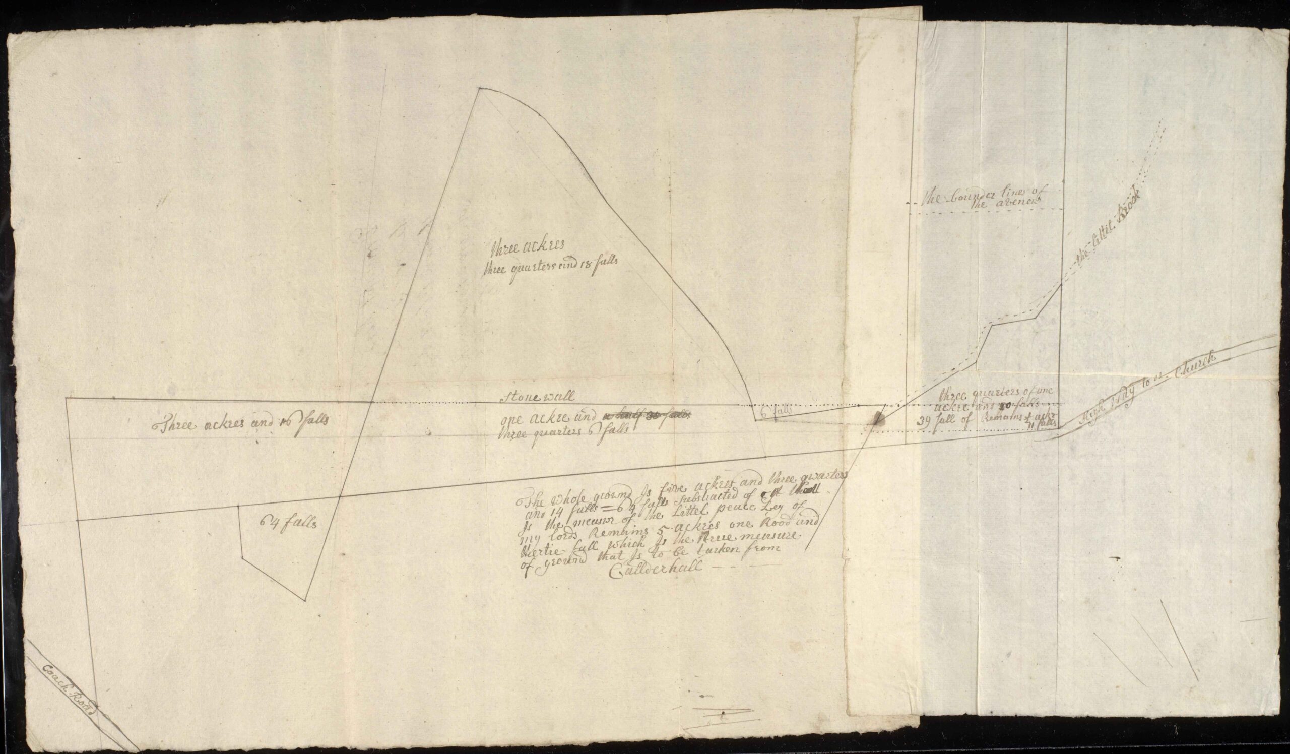 A plan produced as part of a dispute over a drove road (GD150/2335) © Crown copyright, National Records of Scotland, RHP20549 (cropped version of image accessed through the Scotland's People website)